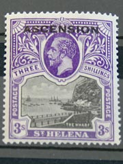 Ascension Island Three Shilling Mint Stamp Image 2