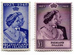 Falkland Islands 1948 Silver Wedding Stamps Image 2