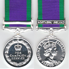 Campaign Service Medal with NI Bar
