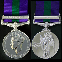 General Service Medal with Palestine bar