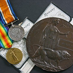 Great War Medal Collection with Death Plaque