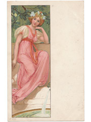 Art Nouveau postcard unsigned