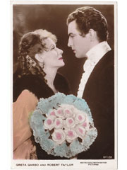 Greta Garbo and Robert Taylor Cinema Postcard