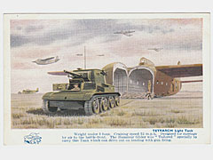 Military Art Postcard Tetrarch Light Tank