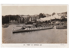 Furness Railway SV Tern in Bowness Postcard Image 2