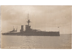 HMS Centurion Photgraphic Postcard