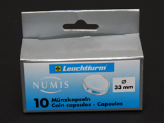 Pack of 10 Lighthouse 33mm coin capsules