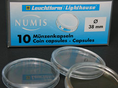 Pack of 10 Lighthouse 38mm coin capsules