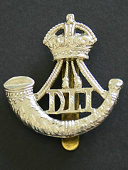 Durham Light Infantry George Crown Cap Badge 