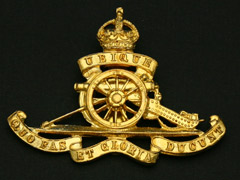 Royal Artillery George Crown Cap Badge
