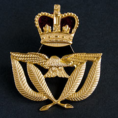RAF Warrant Officers cap badge QE2