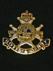 Notts and Derby Regiment lapel badge