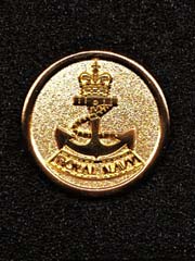 Royal Navy gold coloured lapel badge