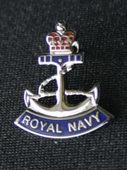 Royal Navy Rope and Anchor small lapel badge