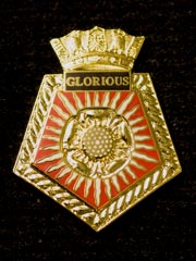HMS Glorious navy crest lapel badge