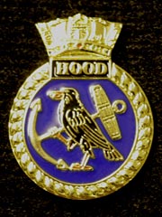 HMS Hood navy crest lapel badge