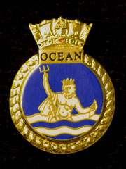 HMS Ocean navy crest lapel badge