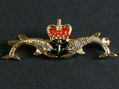 Submariners twin dolphins badge