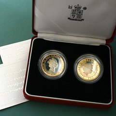 1997 and 1998 2 Pound Piedfort Proof Coin Double Set