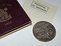 1951 Festival of Britain Crown GeoVI Red Box