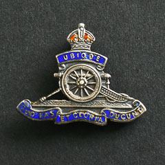 Royal Artillery Sweetheart Badge George Crown