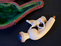 Meerschaum Carved Horse Pipe