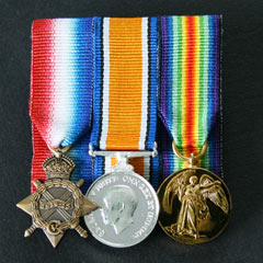 WW1 Trio - Court Mounted Miniature Medals Image 2