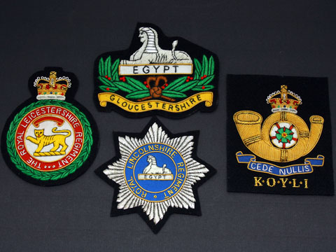 Mixed Regimental Wire Blazer Badges