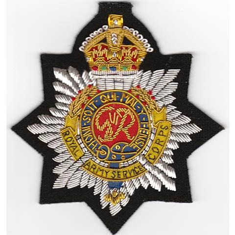 Royal Army Service Corps Wire Blazer Badge