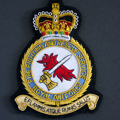 RAF Firefighting and Rescue Service Wire Blazer Badge