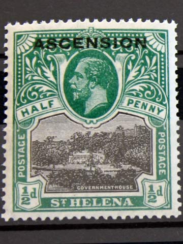 Ascension half d 1922 SG1 Stamp