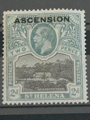 Ascension 2d 1922 SG4 Stamp