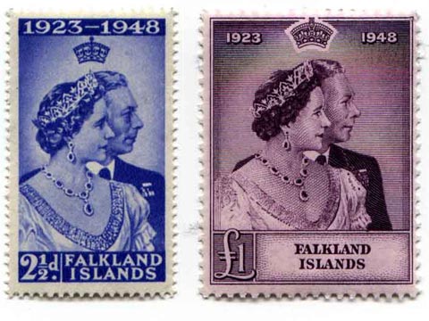 Falkland Islands 1948 Silver Wedding Stamps