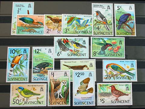 St. Vincent 1970 Birds Stamp Set