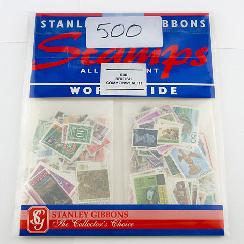 500 Commonwealth Stamps by Stanley Gibbons