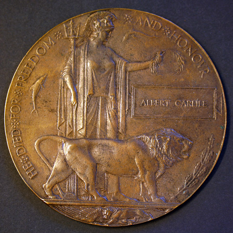 Great War Memorial Plaque - Albert Carlile