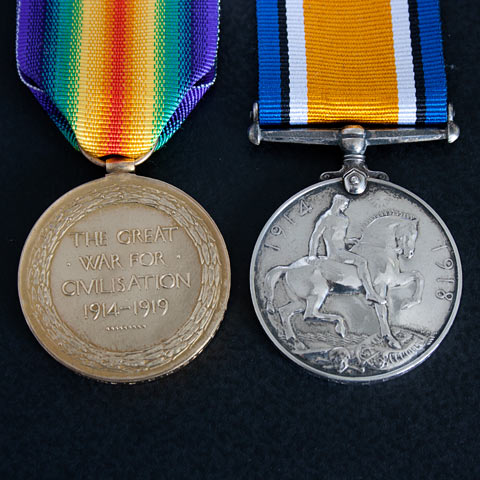 WW1 War and Victory Medal Pair