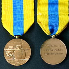 Somme Veterans Medal