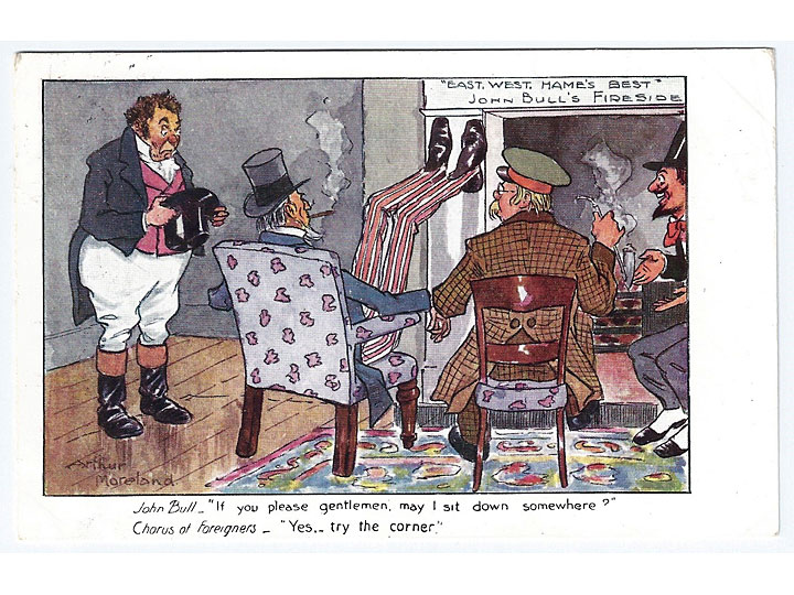 John Bull Fireside comic political postcard