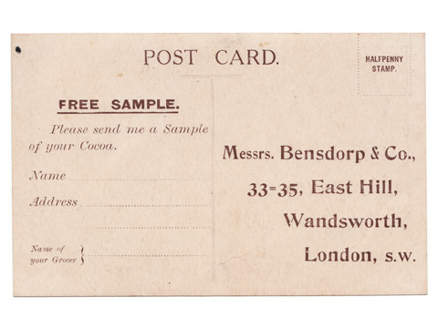 Bensdorps Cocoa Advertising Postcard