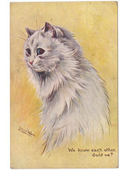 Louis Wain  - We know each other don't we - Cat Postcard Image 2