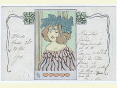Carl Jozsa Art Nouveau postcard