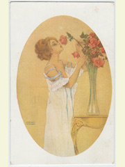 Raphael Kirchner Rose Respirant postcard