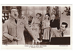 Mario Lanza and James Whitmore Cinema Postcard