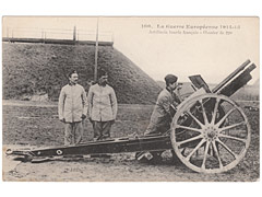 French Artillery Postcard WW1
