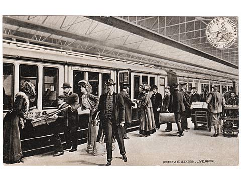 Riverside Station Liverpool, LNWR Postcard