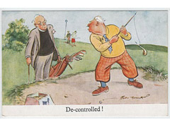 De-Controlled! Raphael Tuck Golf Postcard