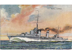 HMS Somali Shipping Postcard