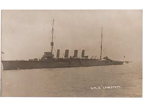 HMS Lowestoft Photographic Postcard