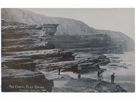 The Caves, Filey postcard